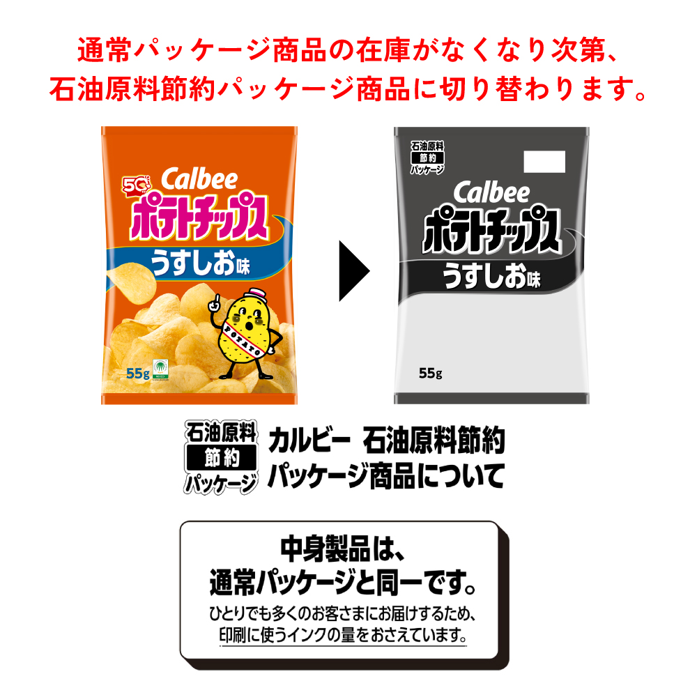 カルビー公式オンラインショップ ｜ポテトチップス うすしお味（55g×16