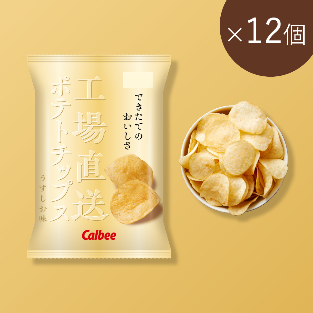 【数量限定/受注生産】工場直送ポテトチップス うすしお味(55g×12個)