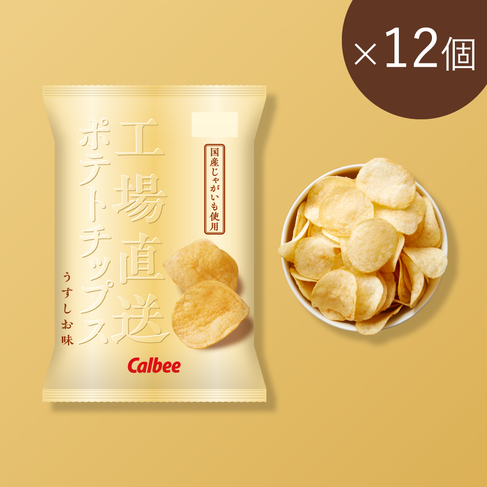 【数量限定/受注生産】工場直送ポテトチップス　うすしお味（55g×12個）