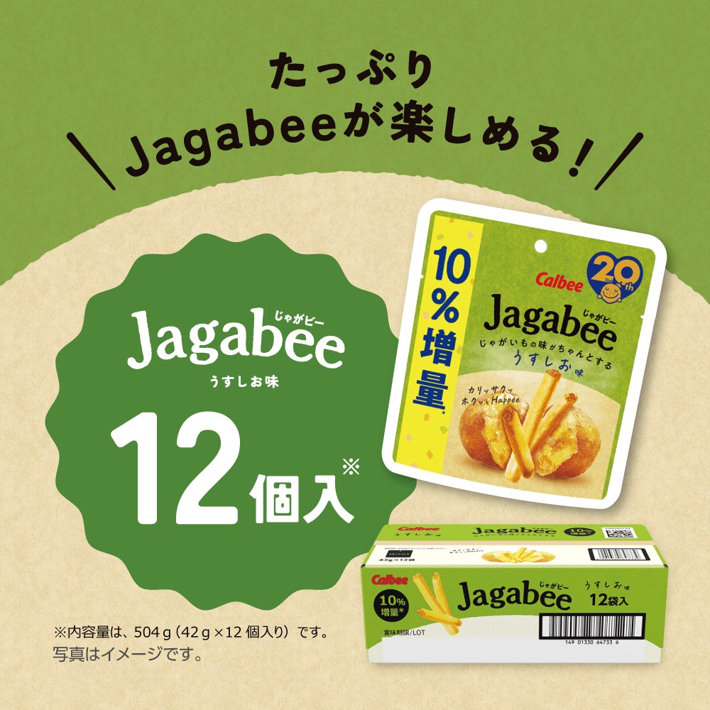 Jagabee　うすしお味（504g）