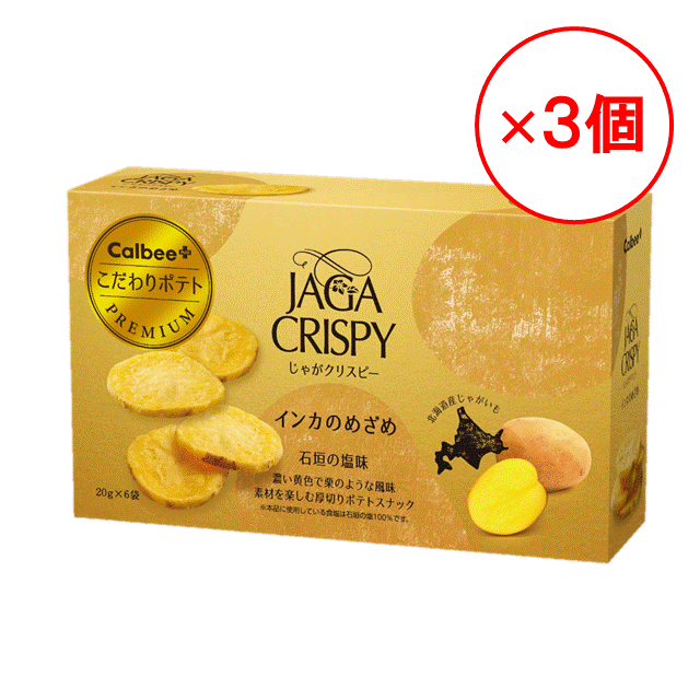 じゃがクリスピーインカのめざめ石垣の塩味3個セット(20g×6袋×3個)（20g×6袋 / 3個セット）