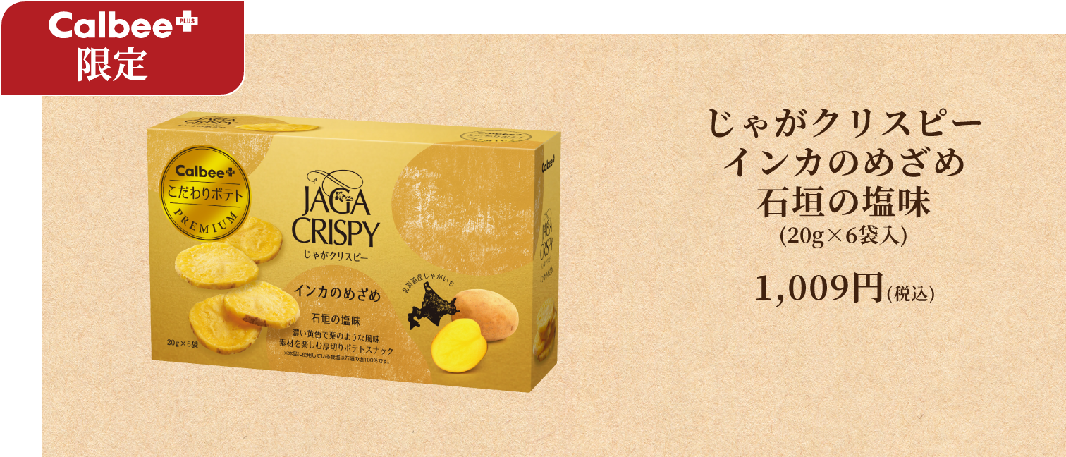 じゃがクリスピーインカのめざめ 20g×6袋入り 1,009円(税込)