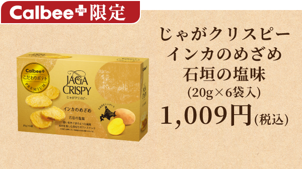 じゃがクリスピーインカのめざめ 20g×6袋入り 1,009円(税込)