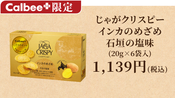 じゃがクリスピーインカのめざめ 20g×6袋入り 1,009円(税込)