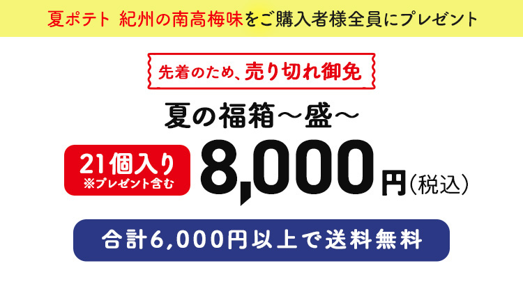 夏の福箱 ～盛～ 21個入り※プレゼント含む 8,000円（税込）