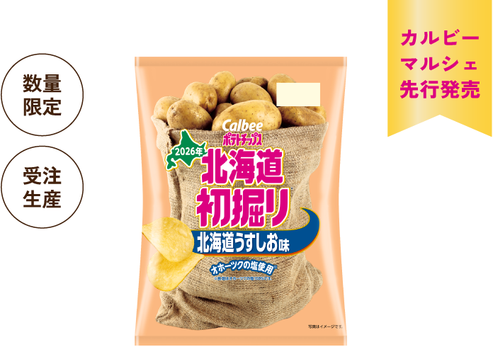 北海道初掘りポテトチップス 北海道うすしお味