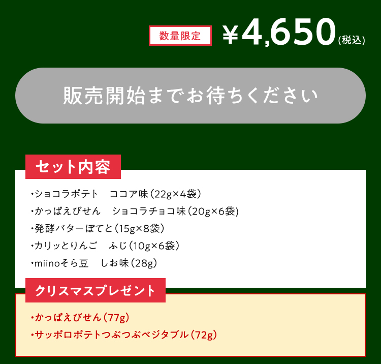 クリスマスを楽しむ特別セット